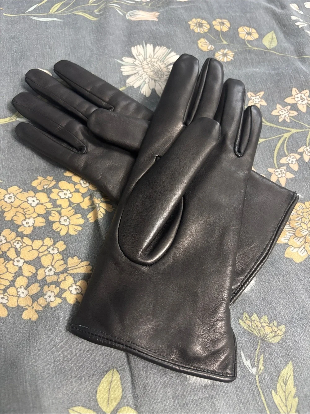 Fratelli Orsini Francesca Italian Lambskin Leather & Rabbit Fur Gloves 6.5/Small